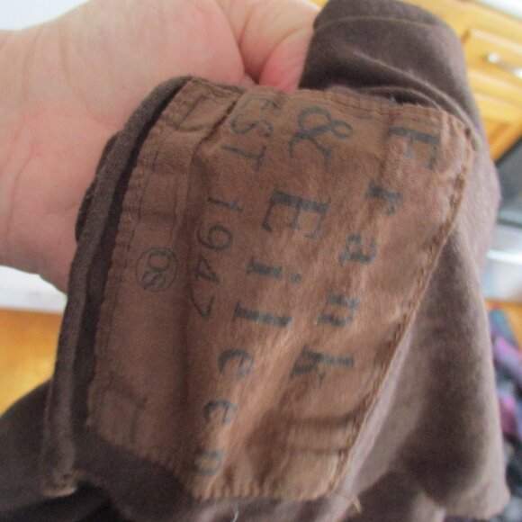 Frank & Eileen Aude Travel Scarf brown euc - Picture 3 of 4